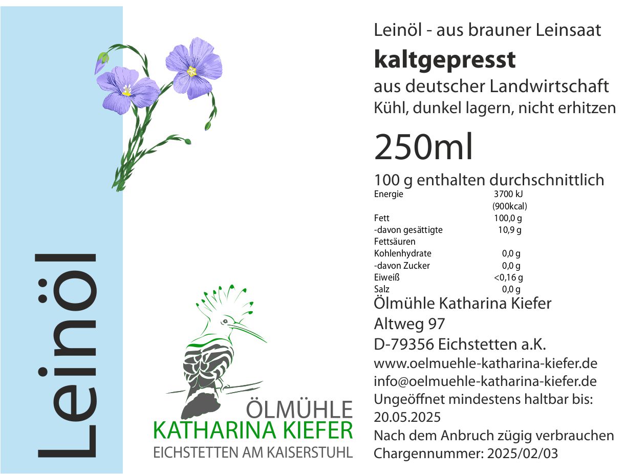 Leinöl kaltgepresst 250ml
