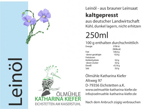 Leinöl kaltgepresst 250ml